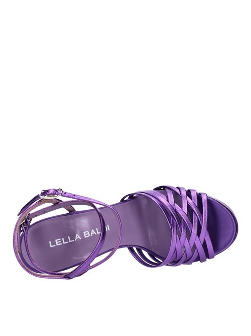 Sandali in raso LELLA BALDI | LT542 NAP. LAM.VIOLA